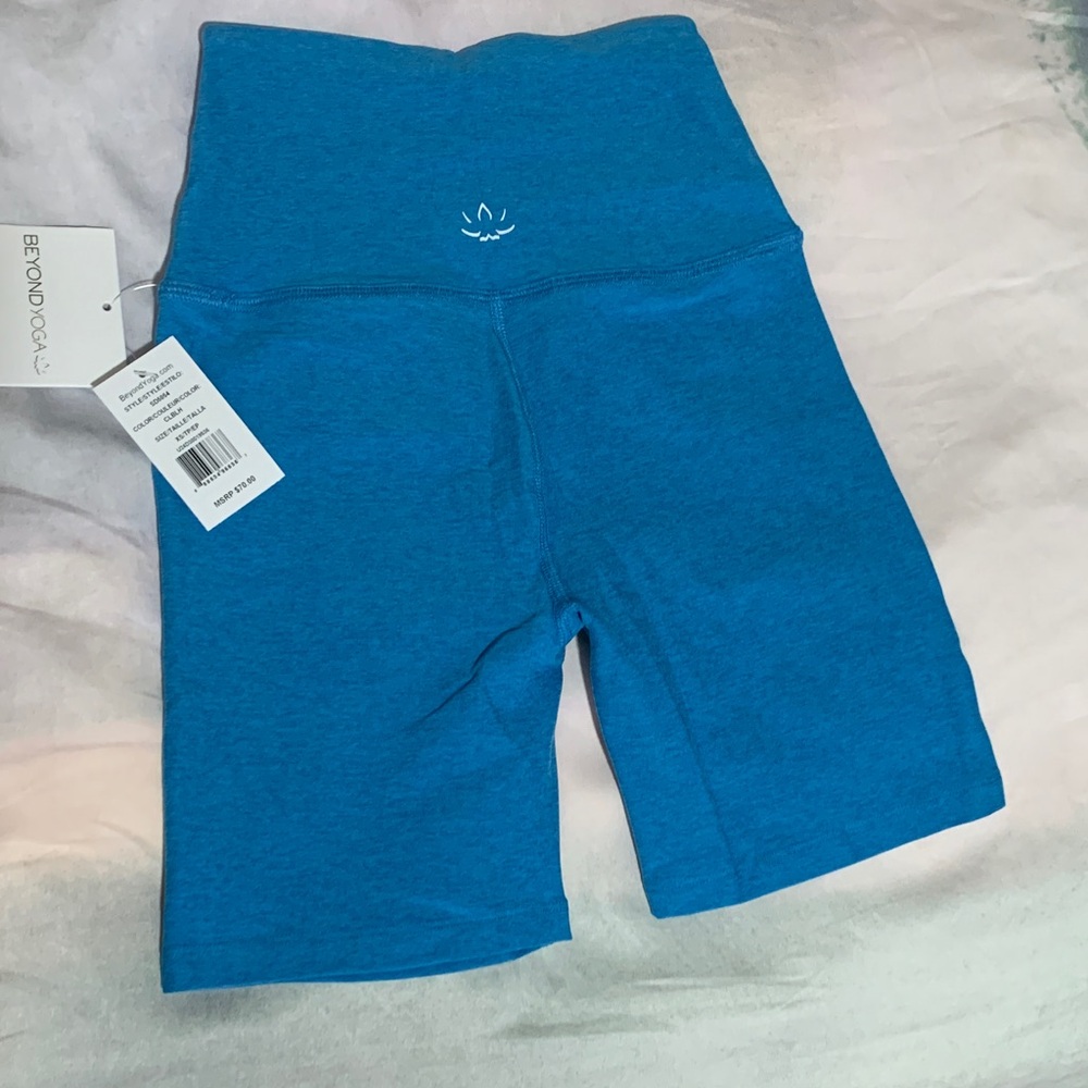 Beyond Yoga Spacedye High Waisted 7" Biker Short - Cali Blue Heather / XS